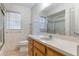 Bathroom features vanity, toilet, and shower stall at 1098 Park Dr, Casselberry, FL 32707