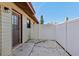 Small backyard patio with adjacent shed and fence at 1748 Haverhill Dr, Deltona, FL 32725