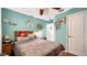 Bedroom with double bed and ceiling fan at 405 Mallard Ln, Kissimmee, FL 34759