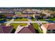 Aerial view of a community with many single Gathering homes at 459 Cinnamon Dr, Kissimmee, FL 34759