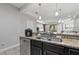 Modern kitchen with stainless steel appliances and granite countertops at 8167 Roseville Rd, Davenport, FL 33896