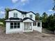 Newly constructed home with white siding, a black roof, and a welcoming front porch at 1309 Errol Green Ct, Apopka, FL 32712