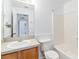 Clean bathroom with a tub, shower, and vanity at 1712 Whipple Dr, Deltona, FL 32738