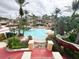 Resort-style pool area with water slide at 3602 Calabria Ave, Davenport, FL 33897
