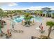Aerial view of resort-style pool with surrounding lounge areas at 826 Paradise Dr, Davenport, FL 33897