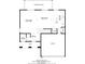 First floor layout showing a kitchen, dining room, living room, bathroom, porch and garage at 1727 Wood Path, Auburndale, FL 33823