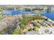 Aerial view of home in cul-de-sac backing up to a large pond, and close to nearby shopping at 513 San Sebastian Ct, Davenport, FL 33837