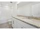 Bathroom featuring a double vanity with granite countertops and a shower-tub combination at 2735 Virginia Pine Dr, Bartow, FL 33830