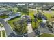 Aerial view of a home in a well-maintained neighborhood with lush landscaping at 27601 Country Stone Ct, Leesburg, FL 34748