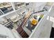 Modern glass and metal staircase with city views at 155 S Court Ave # 2908, Orlando, FL 32801