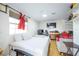 Comfortable bedroom with a queen-size bed and home office at 610 Alton Rd, Winter Springs, FL 32708