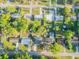 A bird's-eye view of homes with spacious yards, lush greenery, and nearby streets at 765 W Lansdowne Ave, Orange City, FL 32763
