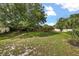Large, grassy backyard with mature trees providing shade, perfect for outdoor activities and relaxation at 1608 Bomi Cir, Winter Park, FL 32792