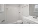 Clean bathroom with white tiled shower and vanity at 1209 Baranova Rd, Ocoee, FL 34761