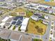 Aerial view of homes, park, and playground in a new community at 13104 Markowitz Aly, Orlando, FL 32827