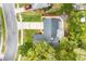 Housetop view showing house, driveway and part of the street at 619 Vandenberg St, Altamonte Springs, FL 32701