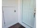 A close up of the front door showing a keyless entry system at 2059 Town Pasture Dr, Eustis, FL 32726
