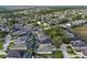Aerial view of community, highlighting numerous homes with pools and lush landscaping at 401 Montara Dr, Davenport, FL 33897