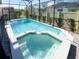 Backyard view of private pool and spa. Outdoor living at its finest! at 8956 Zurich Ln, Kissimmee, FL 34747
