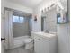 Clean bathroom, featuring a shower/tub combo and white vanity at 1704 Ison Ln, Ocoee, FL 34761