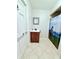 Bathroom with vanity, tile flooring, and shower with golf-themed curtain at 1660 Killean Ct, Apopka, FL 32712