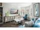 Bright living room with bay windows, hardwood floors, and stylish furnishings at 7811 Skiing Way, Winter Garden, FL 34787