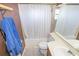 Clean bathroom with a shower/tub combo and updated fixtures at 704 Monroe Harbor Pl, Sanford, FL 32773