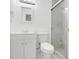Clean bathroom with a glass-enclosed shower and white vanity at 2341 Hadley St, Deltona, FL 32738
