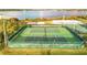 Two tennis courts with green surface, surrounded by fencing, near a lake at 2510 Black Lake Blvd, Winter Garden, FL 34787