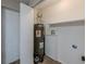 Laundry room with water heater and shelving, in-unit at 1307 Pine Lake Rd, Orlando, FL 32808