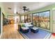 Sun-drenched Florida room with ample seating and access to the backyard at 7 Huntley Ct., Haines City, FL 33844