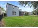 View of backyard with green lawn and fenced perimeter at 2806 Balforn Tower Way, Winter Garden, FL 34787