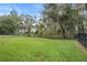 Picture of the backyard with green grass and fenced perimeter at 2806 Balforn Tower Way, Winter Garden, FL 34787