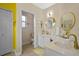 Bathroom with double vanity and gold accents at 3151 Riachuelo Ln, Kissimmee, FL 34744