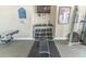 Free weights and weight bench available in the gym at 1424 Richmond Grand Ave, Orlando, FL 32820
