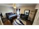 Bedroom with a double bed, dresser, and workspace at 1724 Silver Creek Ct # 105, Orlando, FL 32807