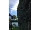 Lush backyard with green grass, privacy fence, tropical plants and a clear blue sky at 5138 Andrea Blvd, Orlando, FL 32807