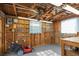 Spacious pool equipment room featuring a ceiling fan, wooden shelving and enough room to easily store a lawnmower at 5138 Andrea Blvd, Orlando, FL 32807