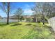 Spacious backyard with grassy lawn, mature trees, and privacy fence at 1918 Arden Oaks Dr, Ocoee, FL 34761