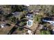 Aerial view showing house, pool, and large backyard at 4213 Seybold Ave, Orlando, FL 32808