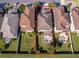 Birds eye view of a home with the red perimeter of the lot lines at 1219 Verdant Glade Pl, Winter Park, FL 32792