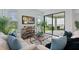 Comfortable living room with large windows, plush seating, and access to the outdoor patio at 1312 Blue Stem Ln, Winter Park, FL 32792