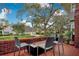 Relaxing porch with fire pit and seating area at 450 Cherokee Dr, Orlando, FL 32801