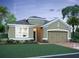 Charming single-story home with manicured lawn, complemented by lush landscaping and a spacious two-car garage at 5268 Prairie Preserve Run, St Cloud, FL 34772