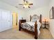 Bright bedroom with a comfortable bed and built in shelving at 20402 Sheldon St, Orlando, FL 32833