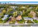 Aerial showing a house's location in a neighborhood with city skyline at 811 Briercliff Dr, Orlando, FL 32806