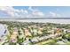 Aerial view of upscale neighborhood by the lake at 1610 Conway Isle Cir, Belle Isle, FL 32809