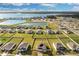 Aerial view of neighborhood by lake at 4360 Sunset Preserve Blvd, Orlando, FL 32820