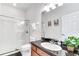 Clean bathroom with shower, toilet, and vanity at 4973 Pall Mall W St, Kissimmee, FL 34758