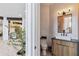 Modern powder room with stylish vanity and updated fixtures at 6025 Lady Bet Dr, Orlando, FL 32819